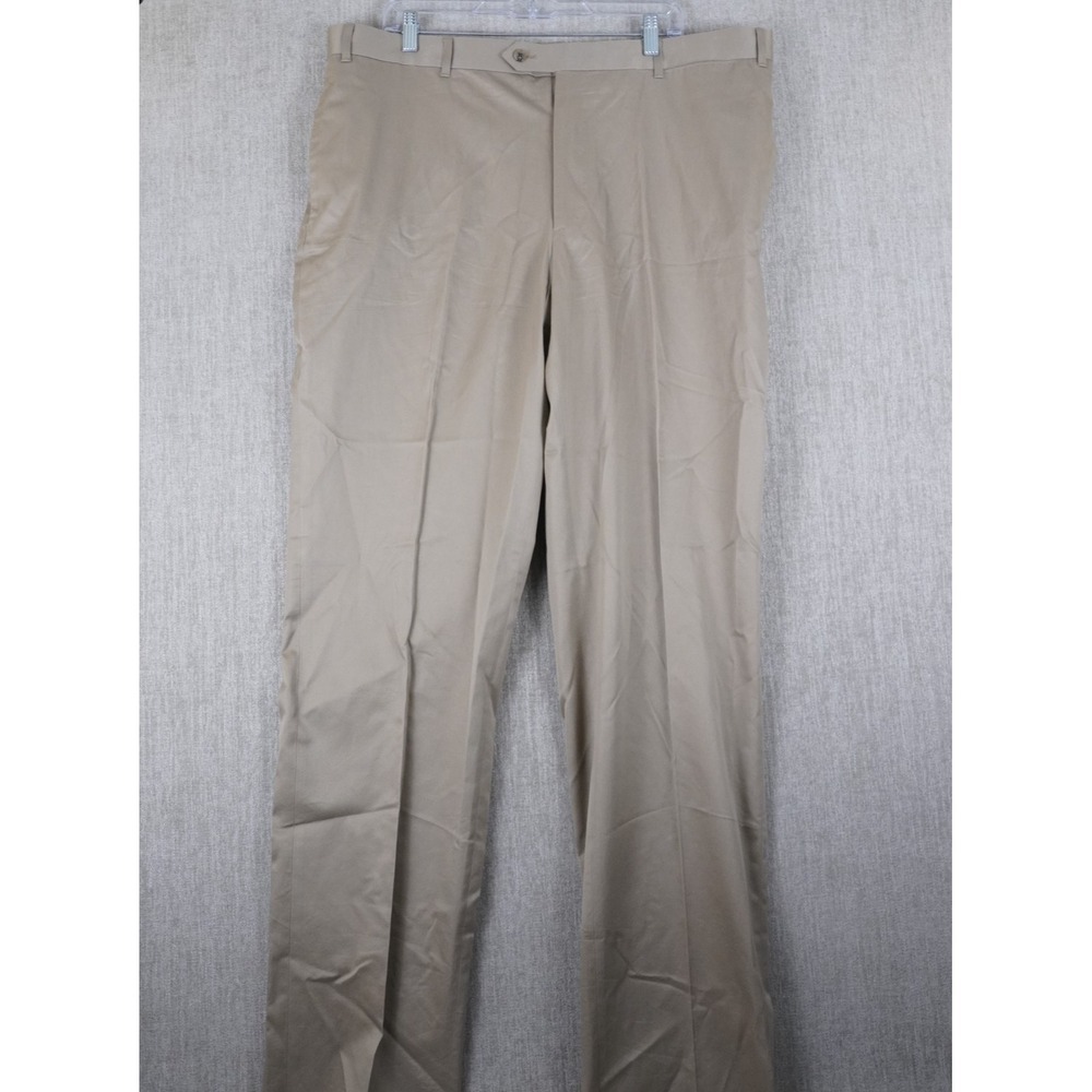 NWT The Men's Store at Bloomingdale's Cotton Dress Pants Beige Size 41 Pleated